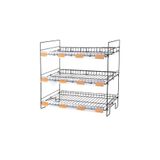 relaxstand 50x25 3 Katlı Tel Stand - Ürün Teşhir Standı ve Raf Organizeri | Market, Bakkal, Eczane İçin Sergile