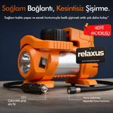 Relaxus Araç Çakmak Girişli Dijital Hava Kompresörü Lastik Şişirme Pompası 12V Taşınabilir Oto Kokusu Hediye
