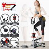 Relaxus Dikey Eliptik Stepper Ev Egzersiz Aleti Dirençli Ipli Vücut Destekli Gösterge Direnç Lastiği Hediye - 001-Renkli