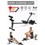 Relaxus Hidrolik Katlanabilir Kürek Çekme Aleti Gösterge Ev Kardiyo Tüm Vücut Egzersiz Direnç Lastiği Hediye