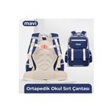 RELAXUS Su Geçirmez Ortopedik Erkek Çocuk Okul Çantası – Mavi