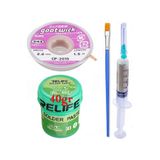 Relıfe Rl-402/ Krem Lehim Paste 183 C 40g Flux Lehim Toplama Ve Cp 2015 Lehim Emme Teli Elektronikçi Yardımcı Seti01