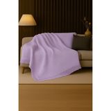 Rell Home Pamuklu Dokulu Ekru Koltuk Şalı 170X220 cm – Saçaklı Tv Battaniyesi & Dekoratif Koltuk Örtüsü - 170 x 220 cm - Lila