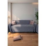Rell Home Pamuklu Dokulu Ekru Koltuk Şalı 170X220 cm – Saçaklı Tv Battaniyesi & Dekoratif Koltuk Örtüsü - 170 x 300 cm - Siyah