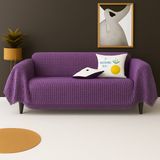 Rell Home Pamuklu Dokulu Ekru Koltuk Şalı 170X220 cm – Saçaklı Tv Battaniyesi & Dekoratif Koltuk Örtüsü - 170 x 350 cm - Mor