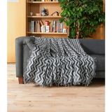 Rell Home Pamuklukoltuk Örtüsü | Çok Amaçlı Örtü | Çekyat Örtüsü | Çift Taraflı | Terletmez, Kaymaz, Toplanmaz - 170 x 220 cm - Siyah