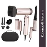 Relux Easyfold 5in1 Katlanabilir Saç Şekillendirme ve Kurutma Makinesi, 110.000 Rpm Easyspin Bldc Motor, Negatif Iyon Teknolojisi, Ultra Hafif, Seyahat Çantası, RHD7130 - Pembe