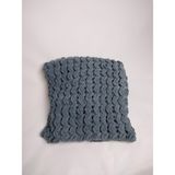 Relya Unisex Gri Puffy El Örgü Yumuşacık Kışlık Sepet Model Çok Amaçlı Bebek Battaniyesi 100 x 100