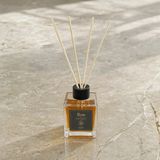 Rem Home Amber 100 ml Bambu Çubuklu Oda Kokusu – Kare Cam Şişe - 2'li Set