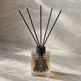 Rem Home Amber 100 ml Fiber Çubuklu Oda Kokusu – Kare Cam Şişe - 4'li Set