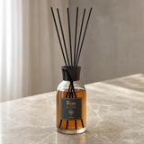 Rem Home Amber 100 ml Fiber Çubuklu Oda Kokusu – Şeffaf Uzun Silindir Cam Şişe - 4'li Set
