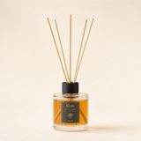 Rem Home Amber 150 ml Bambu Çubuklu Oda Kokusu – Yuvarlak Silindir Cam Şişe