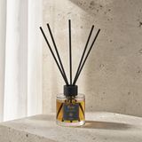Rem Home Amber 150 ml Fiber Çubuklu Oda Kokusu – Yuvarlak Silindir Cam Şişe - 2'li Set