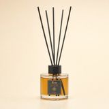 Rem Home Amber 150 ml Fiber Çubuklu Oda Kokusu – Yuvarlak Silindir Cam Şişe