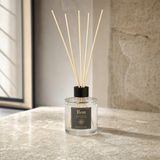 Rem Home Bebek Pudrası 150 ml Bambu Çubuklu Oda Kokusu – Yuvarlak Silindir Cam Şişe - 2'li Set