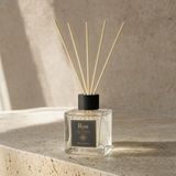 Rem Home Beyaz Sabun 100 ml Bambu Çubuklu Oda Kokusu – Kare Cam Şişe - 4'li Set