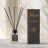 Rem Home Beyaz Sabun 100 ml Fiber Çubuklu Oda Kokusu – Elmas Model Cam Şişe - 3'li Set