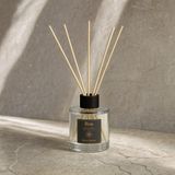 Rem Home Beyaz Sabun 150 ml Bambu Çubuklu Oda Kokusu – Yuvarlak Silindir Cam Şişe - 2'li Set