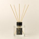 Rem Home Beyaz Sabun 150 ml Bambu Çubuklu Oda Kokusu – Yuvarlak Silindir Cam Şişe