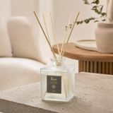 Rem Home Fresh 200 ml Bambu Çubuklu Oda Kokusu – Buzlu Kare Cam Şişe - 4'li Set