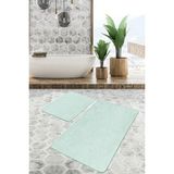 Rem Home Remhome 2'li Set Düz Renk Mint Yeşili 2'li Banyo & Mutfak Paspas Takımı Takım Banyo Paspası - Yeşil - Haki