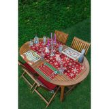 Rem Home Remhome 4+1 Yılbaşı Temalı Geyik Tasarımlı Amerikan Servis & Runner Seti - 35 x 45 - Renkli