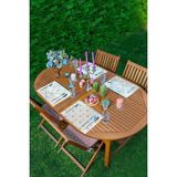 Rem Home Remhome 4'lü Gold Detaylı Geometrik Çizimler Amerikan Servis Seti - 35 x 45 - Renkli
