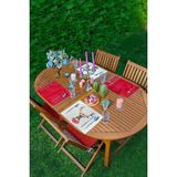 Rem Home Remhome 4'lü Yılbaşı Kırmızı & Geyik Tasarımlı Amerikan Servis Seti - 35 x 45 - Renkli