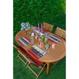 Rem Home Remhome 4'lü Yılbaşı Temalı Geyik Motifli Amerikan Servis Seti - 35 x 45 - Renkli