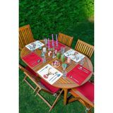 Rem Home Remhome 6'lı Geyik & Kırmızı Renkli Yılbaşı Temalı Amerikan Servis Seti - 35 x 45
