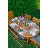 Rem Home Remhome 6'lı Krem Renkli Gül Çizimli Amerikan Servis Seti - 35 x 45