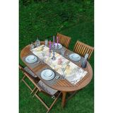 Rem Home Remhome Gri Zeminde Gold Detaylı Soft Çizim Desenli Modern 1 Adet Runner & 4 Adet Gri Renkli Amerikan Servis - 35 x 45