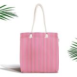 Rem Home Remhome Pembe Tonları Dijital Baskılı Dijital Baskılı Modern Fermuarlı Omuz - Plaj Çantası Omuz Çantası - 45 x 50 x 7 cm - Renkli