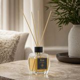 Rem Home Sandal Vanilya 100 ml Bambu Çubuklu Oda Kokusu – Elmas Model Cam Şişe - 2'li Set