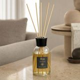 Rem Home Sandal Vanilya 100 ml Bambu Çubuklu Oda Kokusu – Şeffaf Uzun Silindir Cam Şişe - 4'li Set