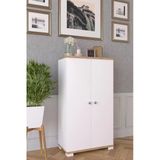 Remaks 2 Kapaklı Çok Amaçlı Mutfak, Banyo, Kiler Dolabı Meşe / Beyaz