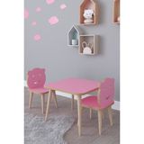 Remaks Bambi Yaz Sil Yüzey Çocuk Masa Sandalye Takımı 1 Aktivite Oyun Masası 2 Sandalye - Pembe