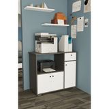 Remaks Bole 90 cm Çok Amaçlı Ofis evrak dolabı Antrasit / Beyaz