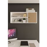 Remaks Bole 90 cm Çok Amaçlı Ofis Evrak Üst dolabı Beyaz - Arno Üst Modül