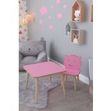 Remaks Buğlem Yaz Sil Yüzey Çocuk Masa Sandalye Takımı 1 Aktivite Oyun Masası 1 Sandalye - Pembe