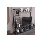 Remaks Jattebo 160 Cm Tv Ünitesi Seti Yaşam Ünitesi Seti Metal Antrasit