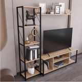 Remaks Jattebo TV Ünitesi Seti Metal ve Meşe Modern Minimalist Tasarım 160x40x26 cm