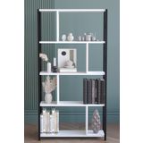 Remaks Large 5 raf Geniş Metal Kitaplık Beyaz