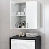 Remaks Makina Üstü Dolap, Banyo Dolabı, Çamaşır Dolabı, Havlu Dolabı, Kapaklı Dolap - Beyaz