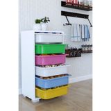 Remaks Modern Tasarımlı Mutfak Dolabı 6 Sepetli Renkli Çok Amaçlı Dolap 30 cm Derinlik