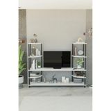 Remaks Neoline 150 cm Tv Ünitesi | Çok Raflı Modern Tv Sehpası | - Beyaz