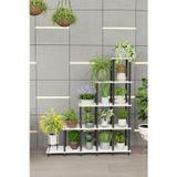 Remaks Nova 5 Katlı Basamak Saksılık Çiçeklik Standı | Dekoratif Modüler Bitki Rafı-Beyaz