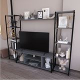 Remaks Onebo 200 Cm Tv Ünitesi Seti Yaşam Ünitesi Seti Metal Antrasit
