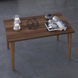 Remaks Retro Orta Sehpa Ceviz Renk Suntalam Üst Yüzey Ağaç Ayak Modern Tasarım
