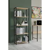 Remaks Rosa 5 Raflı Metal Kitaplık Safir Meşe